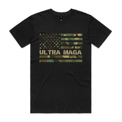 Ultra Maga Camo Flag T-Shirt