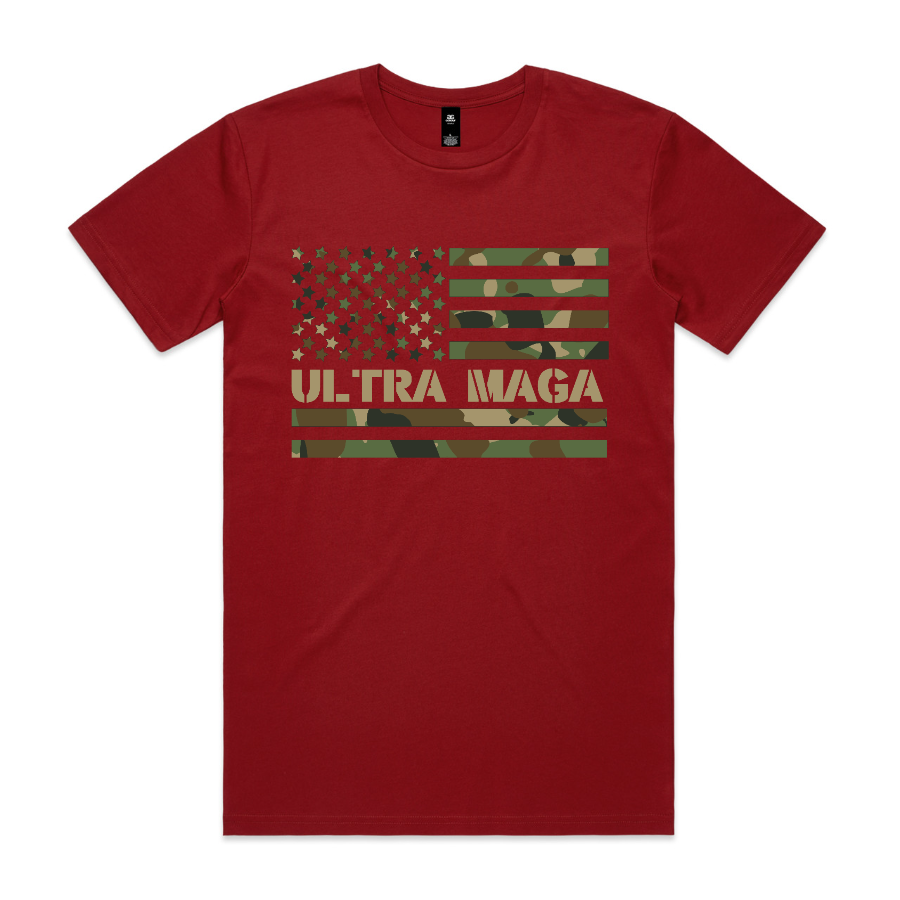 Ultra Maga Camo Flag T-Shirt