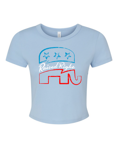 Raised Right Elephant Micro Baby Tee