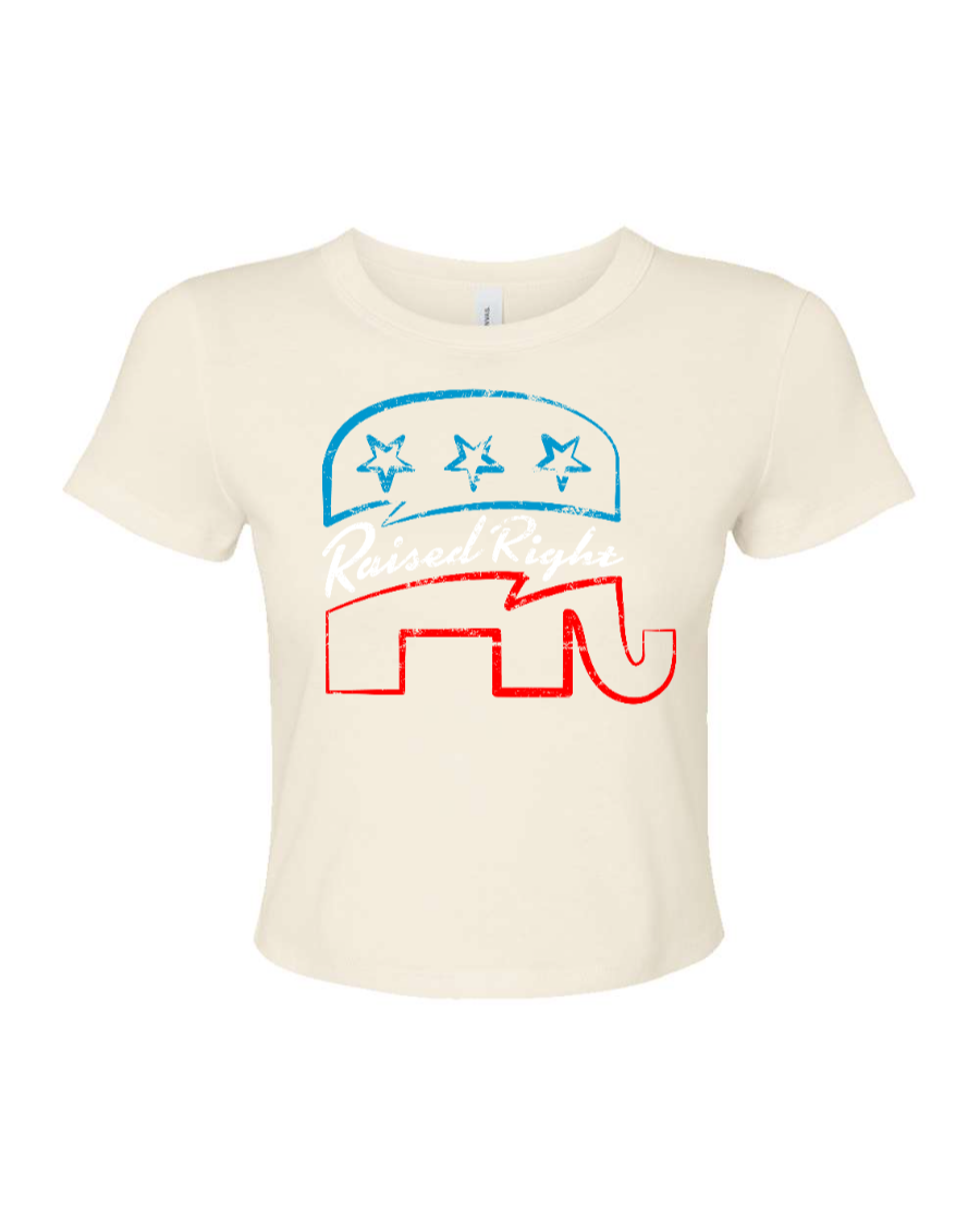 Raised Right Elephant Micro Baby Tee