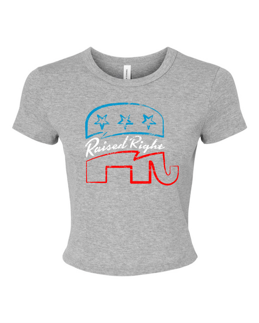 Raised Right Elephant Micro Baby Tee